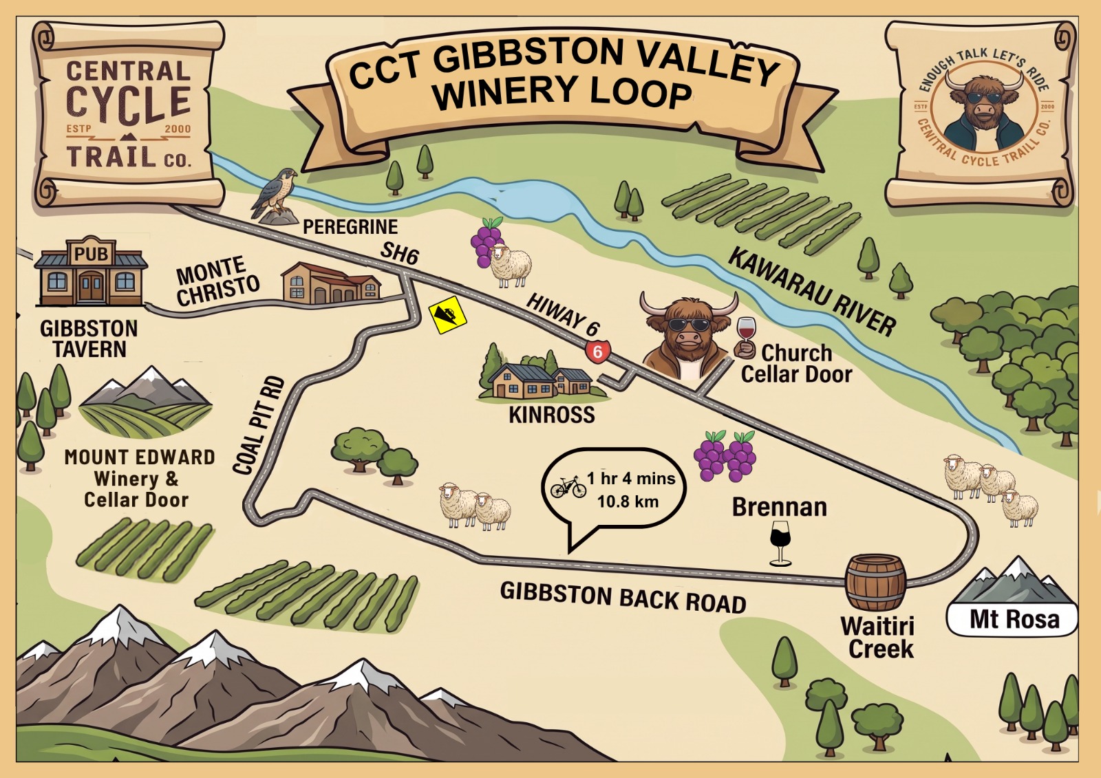 Gibbston Valley Wineries Loop Map - July 28 Final high resolution